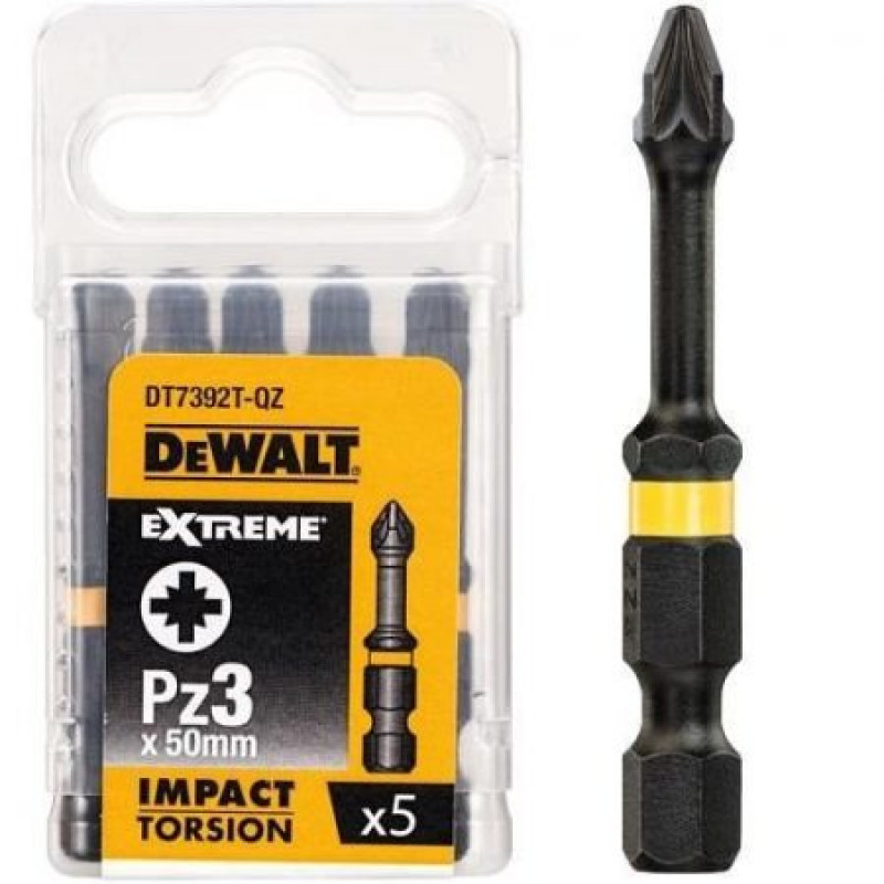 DeWALT DT7392T Sada bitov 5 ks Pozidrive Pz3 EXTREME Torsion