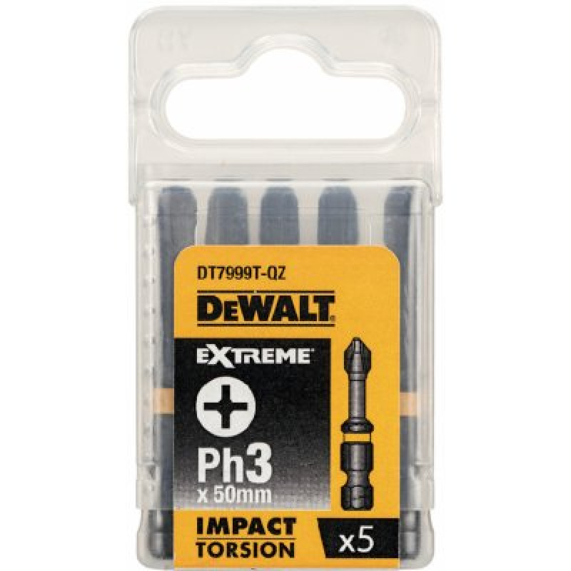 DeWALT DT7999T Sada bitov 5 KS, PH3 X 50 MM EXTREME TORSION