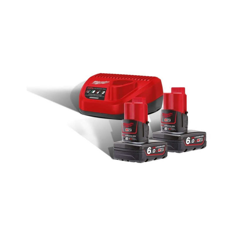 Milwaukee M12NRG-602 nabíjačka + 2x batéria