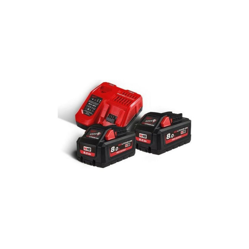 Milwaukee M18 HNRG-802 rýchlonabíjačka + 2x batéria