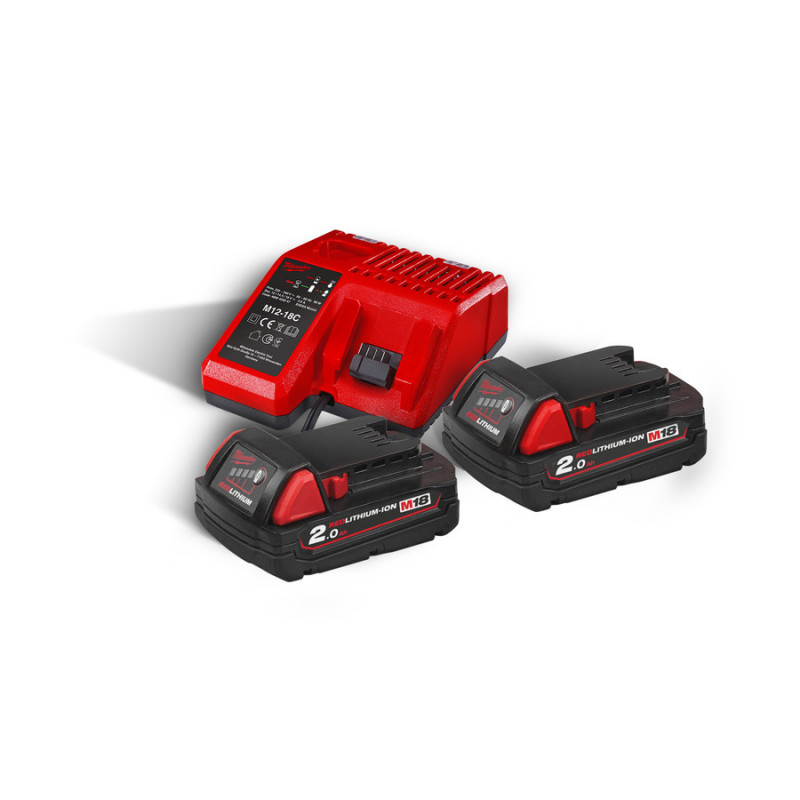 Milwaukee M18NRG-202 rýchlonabíjačka + 2x batéria