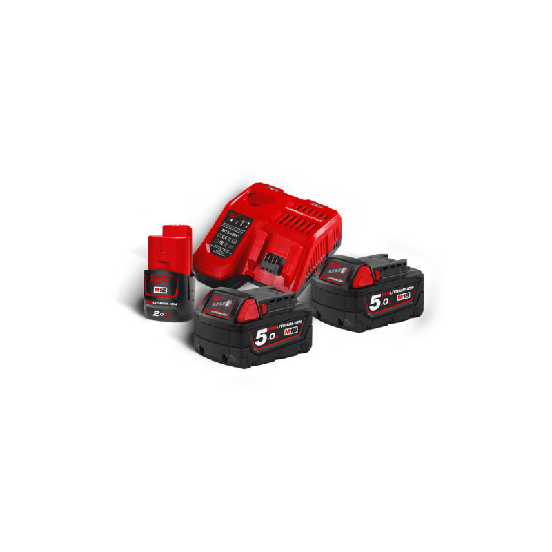 Milwaukee M18 NRG-502 rýchlonabíjačka + 2x batéria