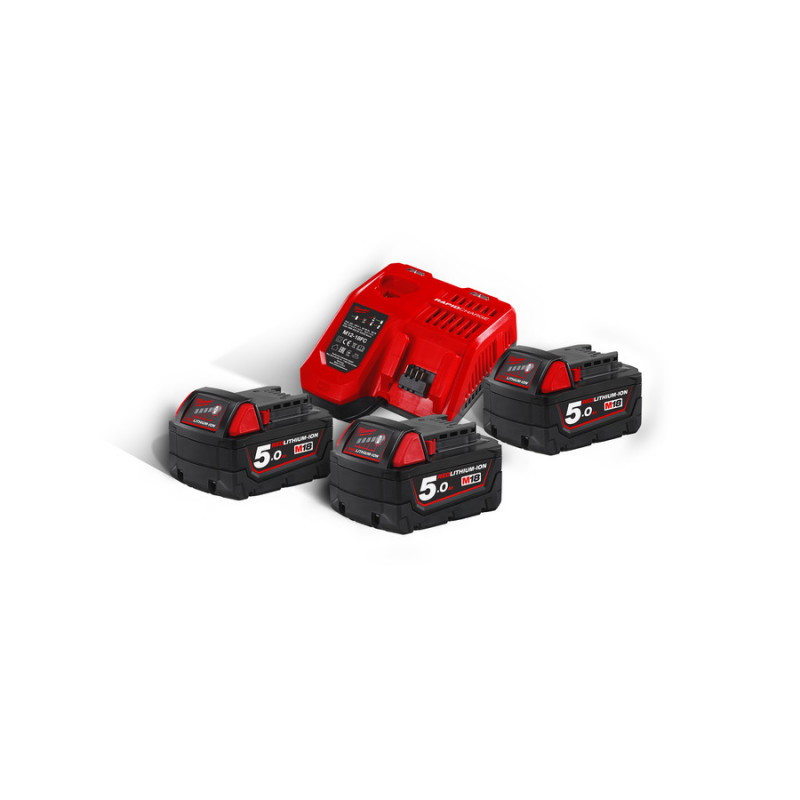 Milwaukee M18NRG-503 rýchlonabíjačka + 3x batéria